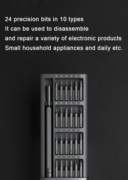Uus Originaal Xiaomi MIjia Igapäevaseks Kasutamiseks Kruvikeeraja Komplekt 24 Täpsusega Magnet Bitti Alluminum Kasti DIY kruvikeerajaga Komplekt Smart home