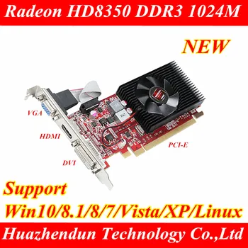 UUS Radeon HD8350 1024MB DDR3 PCI-E videokaart Reaalne 1G graafika kaart Toetab Win7 XP VGA HD-MI DVI-1tk