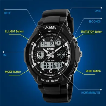 Uus Spordi Mens Kellad Brändi Sõjalise Armee Luksus Digitaalne LED Quartz Watch Käekell Relogio Reloj SKMEI Kell Relojes
