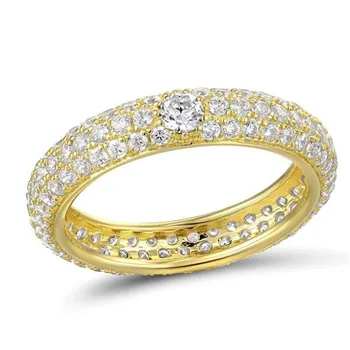 Uute tulijate Käsitöö Luksus Ehted on 925 Sterling Hõbe&Rose Gold Täitke Sillutada Valge AAAAA Kuupmeetri Tsirkoon Populaarne Naiste abielusõrmus