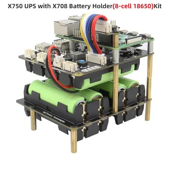 Vaarika Pi-4 Mudel B UPS MÜTS Kilbid Toide, X750 Power Management Expansion Board Vaarika Pi 4B/3B+/3B/2B/A+