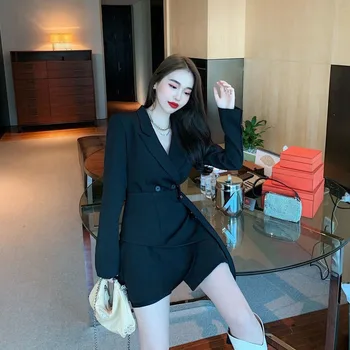Valge Bleiser Kleit Naiste Tahke Elegantne Disainer Korea Kleit Naine Office Lady Vabaaja Ühes Tükis Kleit Langeb 2020. Aastaks Naiste Rõivad