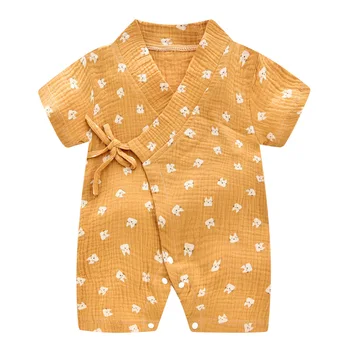 Vastsündinud Imiku Baby Boys Girls Peace Lõng Rüü Kimono Romper Kombekas Sleepwear vabaaja Suvel uus sündinud riided roupa infantil