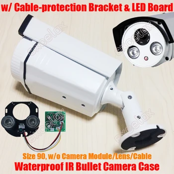 Veekindel IR Bullet Kaamera Puhul & Array LED Juhatuse & vahemiku Suurus 90 Alumiinium Korpus Sunshield Kate IP66 Väljas Korpus