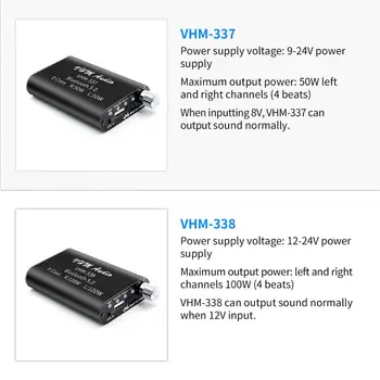 VHM337 TPA3116 50WX2 Mini Bluetooth-5.0 VHM338 Juhtmeta Audio-Power Digitaalne Võimendi Juhatuse Stereo Amp DC 9V-24V