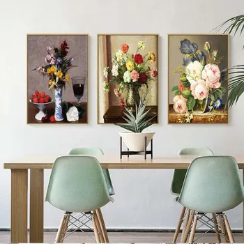 Vinsonloud Kodu Kaunistamiseks Motiveerivat Plakat ja Trükib Elu Quote Seina Art Lõuend Maali Retro klassikaline lilled Serise1