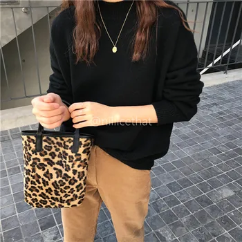 Vintage Leopard Naiste Mini Kopp Kott PU Nahk Daamid Väike Sidur Rahakott Käekotid moedisain Naine Tassima õlakott