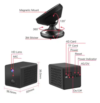 Vstarcam 1080P Mini Wifi Kaamera AI Humanoid Avastamise 1500mAh Akut IP Kaamera PIR Avastamise Madal energiatarve