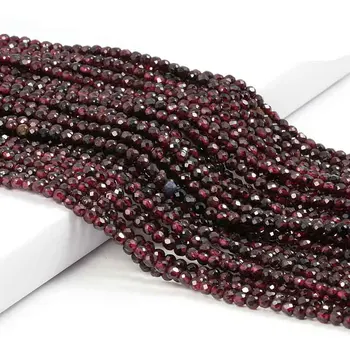 Väike Beads Natural Stone Beads Granaat 2 3 mm Jagu Lahti Helmed Ehete Tegemise Kaelakee DIY Käevõru Tarvikud (38cm)