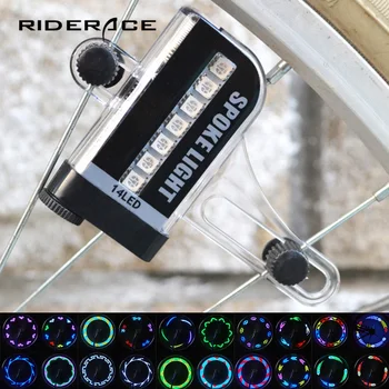 Värvikas 14 LED Rehvi Rääkis Valgus 30 Mustrid Topelt Ekraan Bike Ratta Ventiil Flash Lamp Öö Jalgrattasõit Valgustus Accessorie RR7370