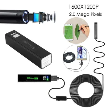 WIFI Endoscope Kaamera HD 1200P 1-10M Mini Wireless 8mm Borescope 8 LED Kaamera, Android, PC, IOS Endoscope