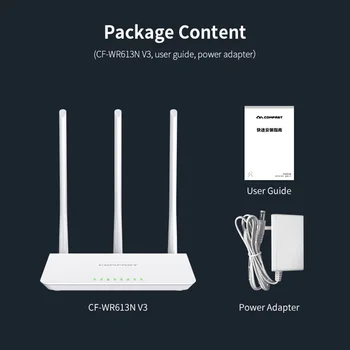 WiFi Ruuter koos 3 Antennid MIMO 300 mbit / s või kiirem Kiire Traadita Ruuter, 1+3 WAN ja LAN Pordid