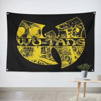Wu Tang Clan HipHop Suur muusika festival Isiku tausta teenetemärgi plakat, bänner ripub maal lapiga kunst 56X36 tolli