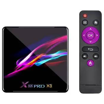 X88 PRO X3 Android 9.0 TV Box 4GB 32GB Amlogic S905X3 Quad Core 1080p 4K Google ' i Hääl Assistent 2G 16G Set Top Box