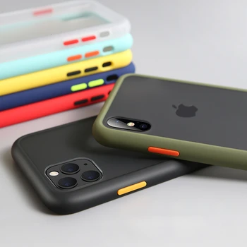 Xilecaly Anti-knock Armor Case For iPhone 11 Pro 7 8 Plus XR, XS Max Läbipaistva Silikooniga Telefon Juhtudel Matt Raske tagakaas Capa