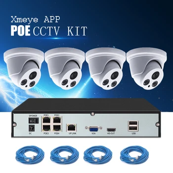 YiiSPO POE CCTV System kit 720P 1080P IP Kaamera sise-1MP 2.0 MP Kodus HD Video Surveillance network kit P2P XMeye APP vaadata onvif