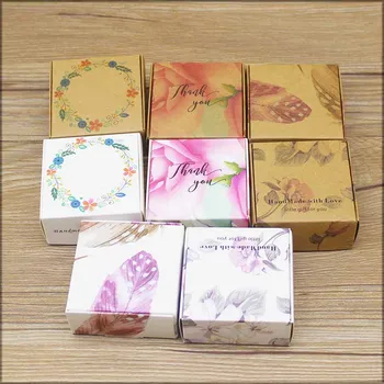 ZerongE jewelry20/50tk DIY Käsitsi valmistatud kingitused kasti valge/ jõupaber kinkekarbis Pakend Pulm kodu poole muffin pakendi karp