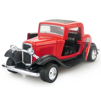 1:32 Sulam, Tõmba Tagasi Mänguasi Suur Simulatsioon Ford Pickup, Vintage Auto Topelt Uks Diecast Sõidukite Miniatuurne Mudel Poiss Poiss Kingitus