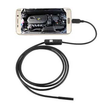 1 M /7mm Objektiiv, USB Kaabel, Mini Jäiga Kontrolli Kaamera Madu Toru Veekindel Endoscope Borescope 6 LED Android Telefon