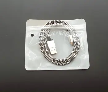 100tk/palju 11.5*9.5 cm Valge Selge, micro USB kaabel Tõmblukk plastpakendid polü pp kott Jaemüügi Pakend kotid No logo kotid