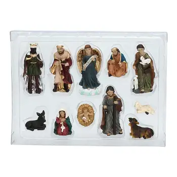 11pcs Beebi Jeesus Seimi Kristuse Stseen Jõulud Võrevoodi Kujukeste Miniatuuri Vaik Kuju Käsitöö Kiriku Ornament Kingitus Home Decor