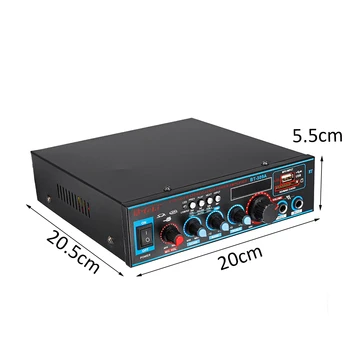 12/220V 800W 2CH Equalizer Võimendi Audio bluetooth Stereo Võimendi kodukino Võimendid HIFI FM-USB-SD-Kaart