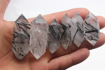 127 grammi loodusliku kvartsi kristall must turmaliin Tervendav magic wand punkti A66