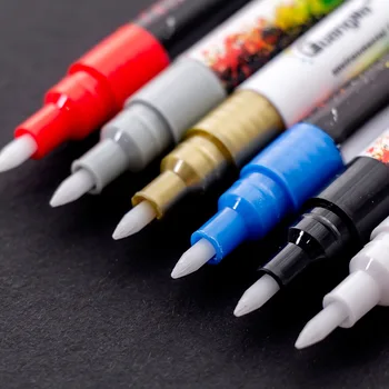 18 Värvi Akrüül Värvi Marker Pliiatsid Kunstitarbed 0.7 mm Vee baasil Graffiti Pen Set Loominguline DIY Joonise tähised Keraamiline Kivi