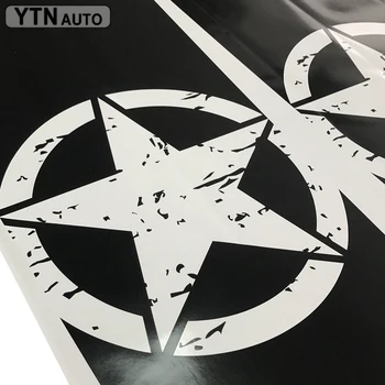 1Piece Band Vennad Embleemi Star Viis osutas decal kapuuts graafiline vinüül kleebis auto toyota hilux revo vigo 2011-2019