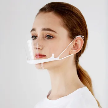 20 tükki Läbipaistev Maskid Plastikust Anti-fog Köök Restoran Spittle Peakokk Mask Tolmu Suu, Näo Mask Toidu Toitlustus Tervishoid