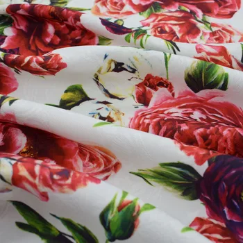2019 hot müük mood Roosa pojeng digitaalse maali jacquard kangast kleit mantel tissu au meetri tecido tela räbal šikk tissus