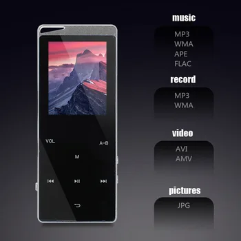 2019 Uus Bluetooth MP4 Pleier 4GB 8GB 16GB Touch Sisestage SD-Kaart paigaldamine FM-Raadio Mitme Keele Luksus Metallist HiFi Player
