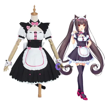 2020. aasta Uus Anime Nekopara Cosplay Parukad Chocolat ja Vanilje Kostüüm Naiste Dresss Nekopara Neiu Ühtsed Halloween Näita Seelik