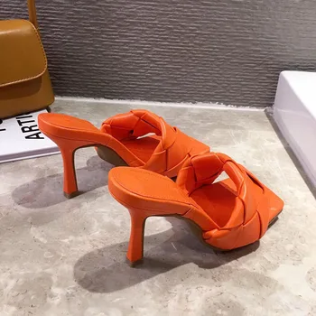 2020 Vintage Square Varba kinnismõte Kõrge Kontsaga Sandaalid Naiste kingad Avatud Varvas kontsad Suss Naiste Sandaalid Suvel Disainer Kingad Naine