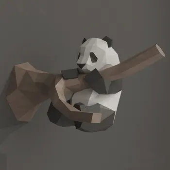 3 Tüüpi Panda paber 3D DIY materjali käsitsi loominguline Pool Masquerade show rekvisiidid armas tõusulaine Dekoratiivsed Mänguasjad Lastele kingitused