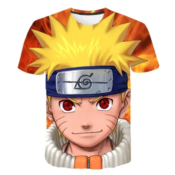 3D Meeste Naruto t-särk Unisex Lühikesed Varrukad Big särgid Jaapani Anime Harajuku Streetwear valge Suve Graafiline T-särk