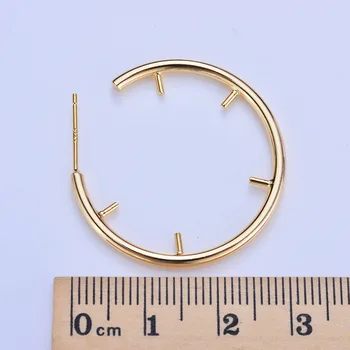 4TK 32MM 24K Kuld Värvi Kroomitud Messing Ring Beaded nõela Kõrvarõngad Kõrge Kvaliteedi DIY Ehteid Teha Järeldused