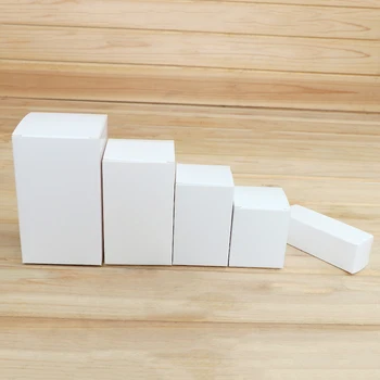 50tk 13 suurused Väike kuubik pakendi paberi kinkekarbis valge käsitsi valmistatud seep pakendi karp odav kraft pulm kasuks paberi kasti