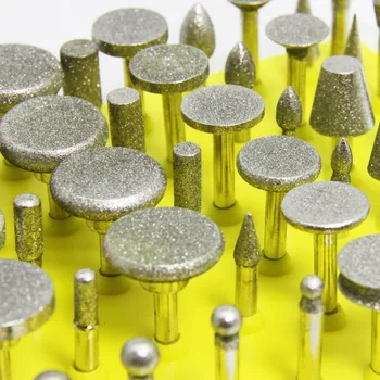 50tk Teemant Lihvimine Bur Komplekt 3.2 mm Varre Mini Drill Bits Dremel Pöörleva Tööriista Tarvikute Komplekt