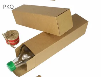 7x7x28cm Pikk pakendi karp jõupaber pudel pakendi karp Pudel, kosmeetikatoodete küünal paberi kasti veini pakendamine kasti pikk kinke
