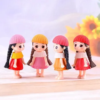 8pc Kawayi Gril Miniatura Nukumaja Garden Home Mini-Bonsai Kaunistamiseks Miniatuursed Käsitöö Ornament Micro DIY Kook Decor