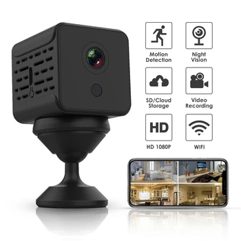 A12 Mini Wireless 1080P Valve Kaamera Mini Home Security IP Kaamera Öö Versioon Toetab TF Kaarti DVR Videokaamera IOS Android