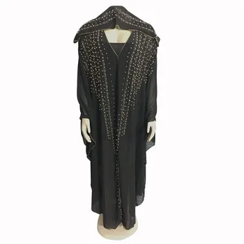 Aafrika Kleidid Naistele Profileerimine Rüüdes Pika Maxi Kleidid Moe Plus, Suurus Sifonki Kleit Kapuutsiga Must Abaya Batwing Vestidos