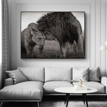 Aafrika Metsik Lõvi Lõuend Maalid Seinale Põhjamaade Stiilis Lõvi Peaga Plakatid ja Pildid Seina Art Pictures Home Decor