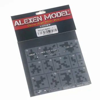 Alexen Mudel AJ0013 1/35 Mõõtkavas Kaasaegne AFV Digital Camo Stenciling Malle Keskmise Muster