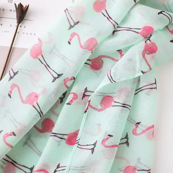 Armas Loomade Flamingolased Muster Viskoos Sall Sall Daamid Kids Fashion Wrapid ja Sallide Talvel Beach Kaela Pashmina Moslemi Hijab