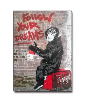 Armas Orangutang Lõuendile Maali Poster Print Quadros Wall Street Art Street Graffiti Pilt Elutuba Kodu Kaunistamiseks Cuadros