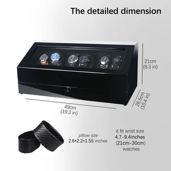 Automaatne 6+7 Watch Vedru Kast PE Nahast Vaadata Lõpetamise Vedru Ladustamise Vaadata Taustinfo Kogumine Ekraan Vaikne Mootor, LED Valgus