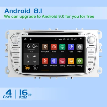 AutoRadio 2 Din Android 8.1 Auto DVD Mängija Ford Focus 2 3S-Max C-Max, Mondeo 4 Galaxy Kuga 2008-2010 GPS Navigation juhtseade