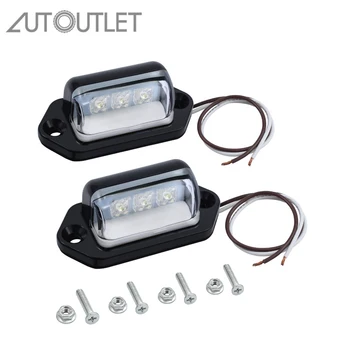 AUTOUTLET 3 LED-Litsentsi Number Plate Light Lamp Madal energiatarve Veekindel Tuli Veoauto Veoauto Haagis Van 12V/24V